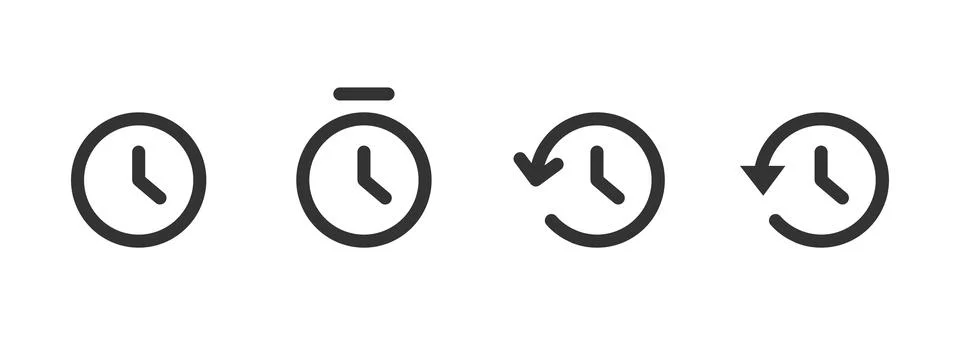 Clock icon. Time vector illustration. Schedule, deadline and reminders symb.. イラスト素材