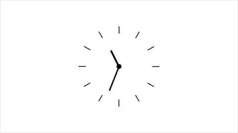 Clock icon timer animation video and white background. Stock Footage 297563418
