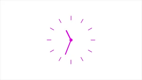Clock icon timer animation video and white background. Stock Footage 297563430
