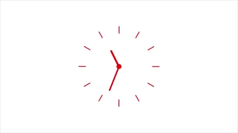 Clock icon timer animation video and white background. Stock Footage 297563434
