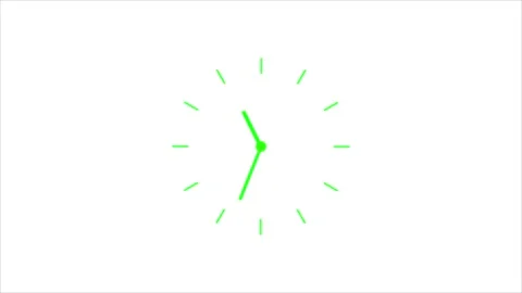 Clock icon timer animation video and white background. Stock Footage 297563437