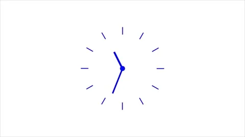 Clock icon timer animation video and white background. Stock Footage 297563473