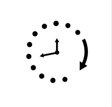 Clock icon in trendy flat style isolated on background. Clock icon page symbol Stock Illustration