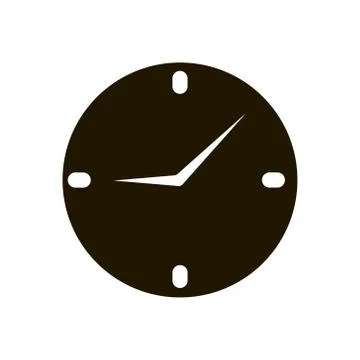 Clock icon in trendy flat style isolated. Illustration eps 10. Stock Illustration
