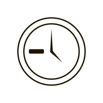 Clock icon in trendy flat style isolated. Illustration eps 10. Illustrazione stock