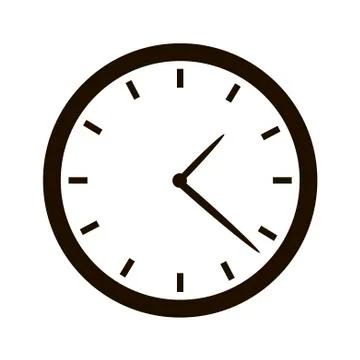 Clock icon in trendy flat style. Vector illustration. EPS 10. Stock Illustration