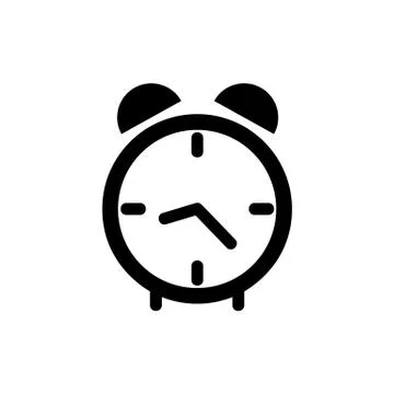 Clock icon in trendy flat style isolated on white background. Symbol for your Stock-Illustration