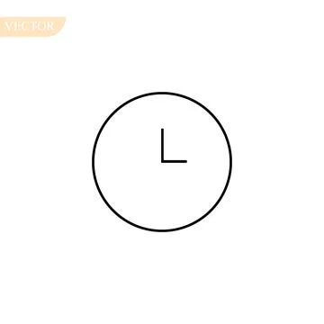 Clock icon in trendy flat style on white background. Clock icon page symbol.. Stock Illustration