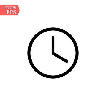Clock icon in trendy flat style isolated on background. Clock icon page sym.. Stock Illustration