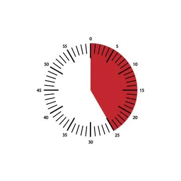 Clock icon, vector alarm icon, timer symbol 库存插图
