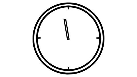 Clock icon vector animation Stock Footage 313571409