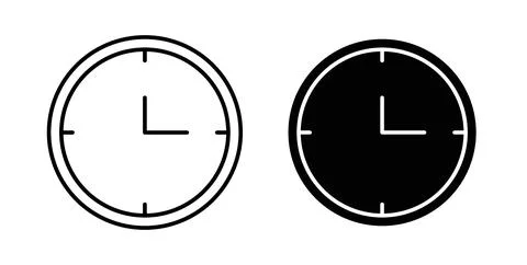 Clock icon vector art Illustrations Illustrazione stock