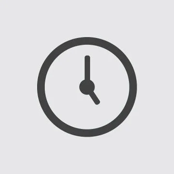 Clock Icon, vector clock Icon Eps10. Stock Illustration