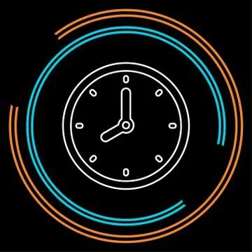 Clock icon - vector Clock illustration, time Stock Illustration