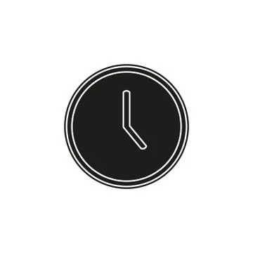 Clock icon - vector Clock illustration, time symbol - alarm clock sign Stock Illustration