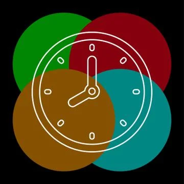 Clock icon - vector Clock illustration, time Stock-Illustration