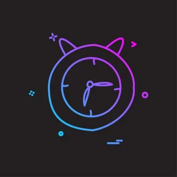 Clock icon vector design 스톡 일러스트