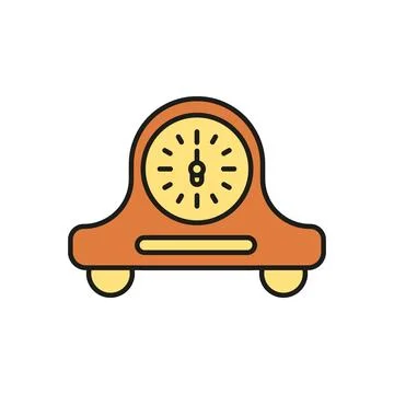 Clock icon vector design templates simple and modern Illustrazione stock