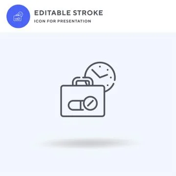 Clock icon vector, filled flat sign, solid pictogram isolated on white, logo Stock Illustration