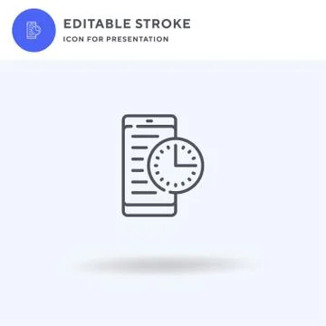 Clock icon vector, filled flat sign, solid pictogram isolated on white, logo Illustrazione stock