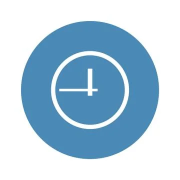 Clock Icon Vector flat design style Stock Illustration