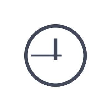 Clock Icon Vector flat design style Stock Illustration