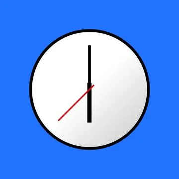 Clock icon, Vector, flat design. Clock icon, illustration, flat design. Bl... Stock Photos