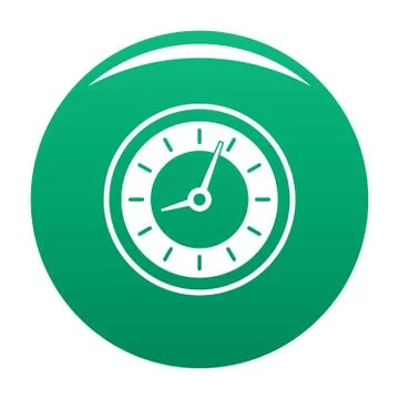 Clock icon vector green 스톡 일러스트