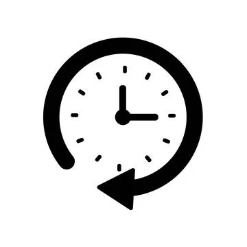 Clock icon vector. History, time icon vector illustration Stock Illustration