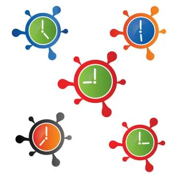 Clock Icon Vector. Stock Illustration