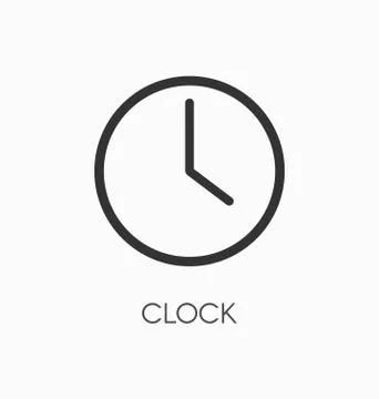 Clock icon vector Stock Illustration