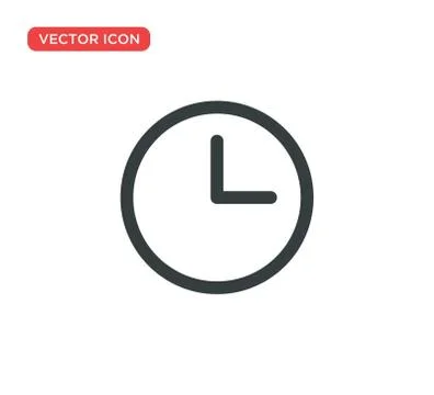 Clock Icon Vector Illustration Design Illustrazione stock