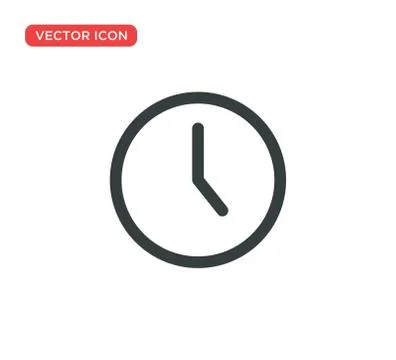 Clock Icon Vector Illustration Design Stock Illustration