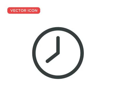 Clock Icon Vector Illustration Design Stock Illustration