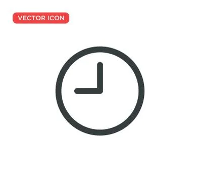 Clock Icon Vector Illustration Design Stock Illustration