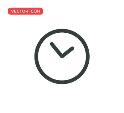 Clock Icon Vector Illustration Design Stock Illustration
