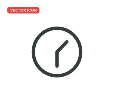 Clock Icon Vector Illustration Design Stock Illustration
