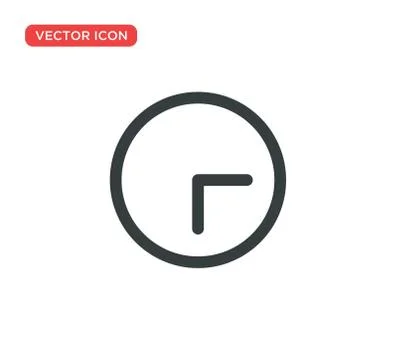 Clock Icon Vector Illustration Design Illustrazione stock
