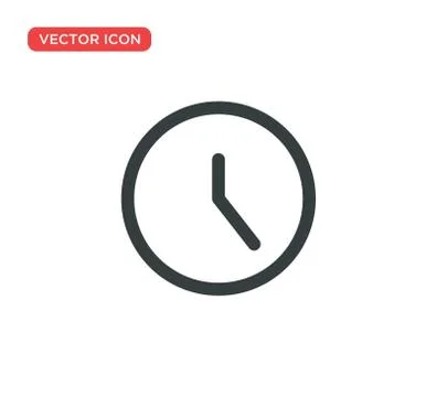 Clock Icon Vector Illustration Design Stock Illustration