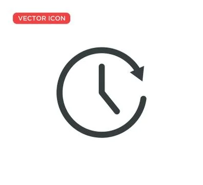Clock Icon Vector Illustration Design Stock Illustration