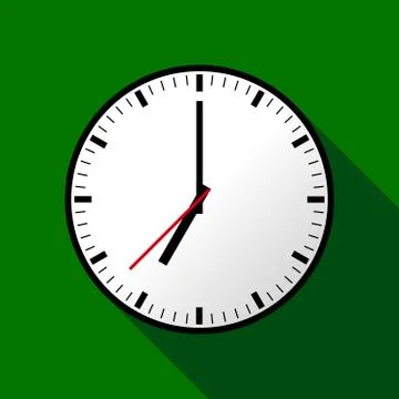 Clock icon, Vector illustration, flat design EPS10 스톡 일러스트