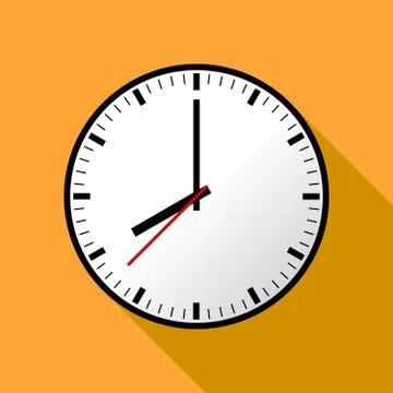 Clock icon, Vector illustration, flat design EPS10 스톡 일러스트