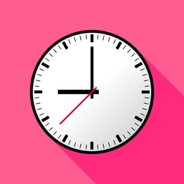 Clock icon, Vector illustration, flat design EPS10 Stock Illustration