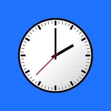 Clock icon, Vector illustration, flat design EPS10 Stock Illustration
