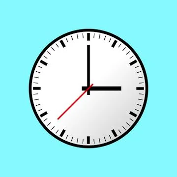 Clock icon, Vector illustration, flat design EPS10 Stock Illustration