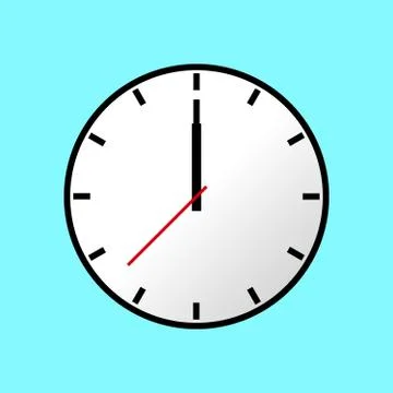 Clock icon, Vector illustration, flat design EPS10 Stock Illustration