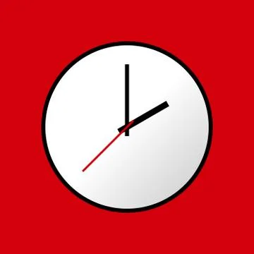 Clock icon, Vector illustration, flat design EPS10 Stock Illustration