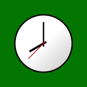 Clock icon, Vector illustration, flat design EPS10 Stock Illustration