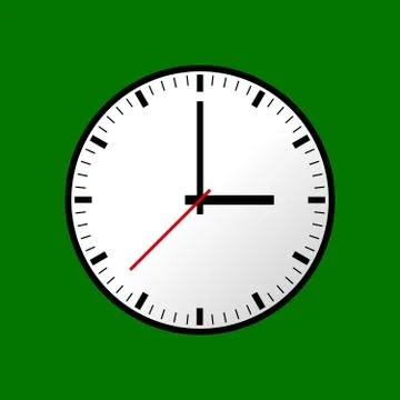 Clock icon, Vector illustration, flat design EPS10 Illustrazione stock
