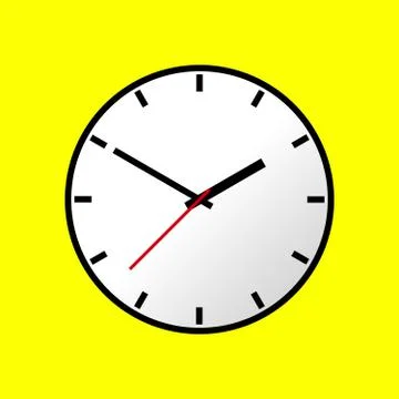 Clock icon, Vector illustration, flat design EPS10 Stock Illustration